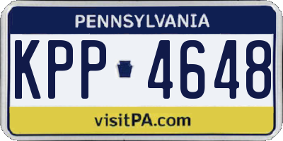 PA license plate KPP4648