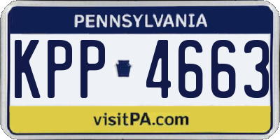 PA license plate KPP4663