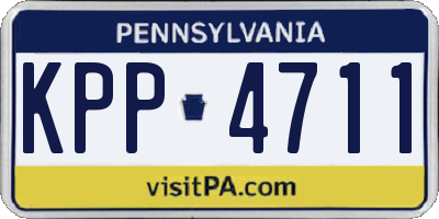 PA license plate KPP4711