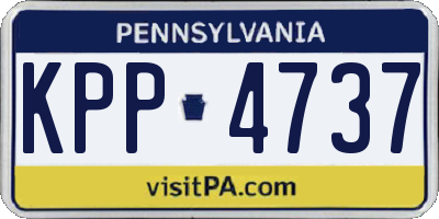 PA license plate KPP4737
