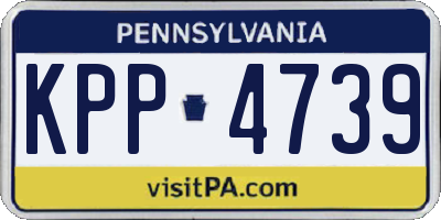 PA license plate KPP4739