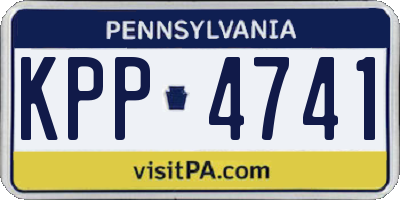 PA license plate KPP4741
