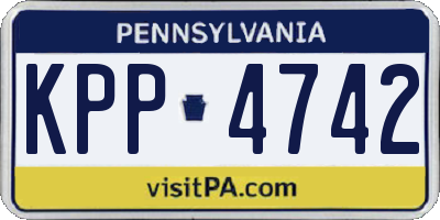 PA license plate KPP4742