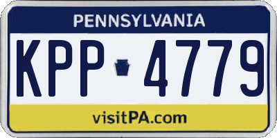 PA license plate KPP4779
