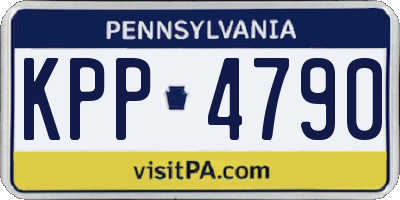 PA license plate KPP4790