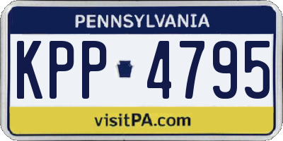 PA license plate KPP4795