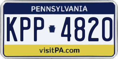 PA license plate KPP4820
