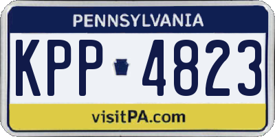 PA license plate KPP4823