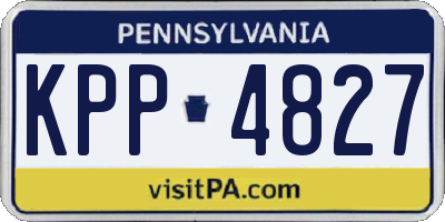 PA license plate KPP4827
