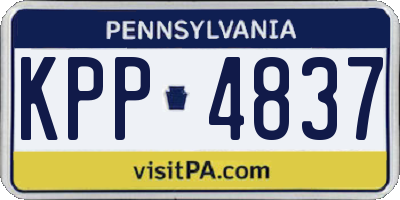 PA license plate KPP4837