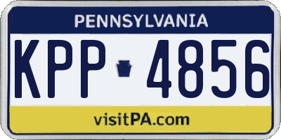 PA license plate KPP4856