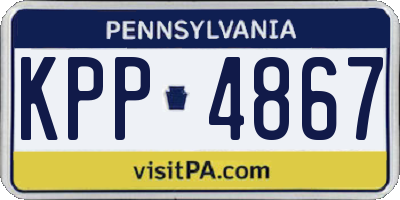 PA license plate KPP4867