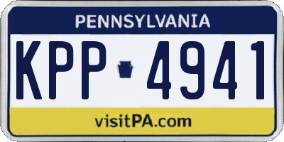 PA license plate KPP4941