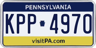 PA license plate KPP4970