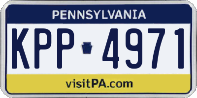 PA license plate KPP4971