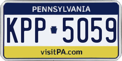 PA license plate KPP5059