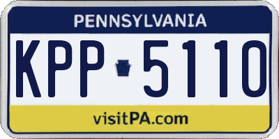 PA license plate KPP5110