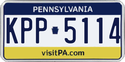PA license plate KPP5114