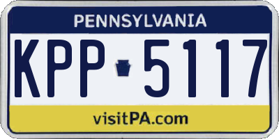 PA license plate KPP5117