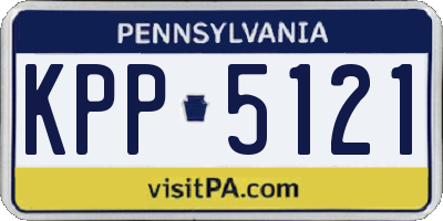 PA license plate KPP5121