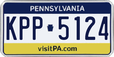 PA license plate KPP5124