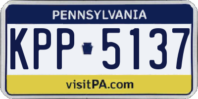 PA license plate KPP5137