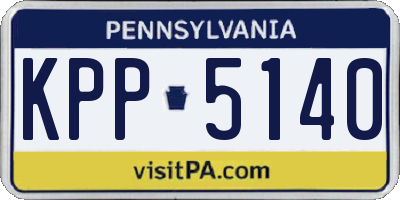 PA license plate KPP5140