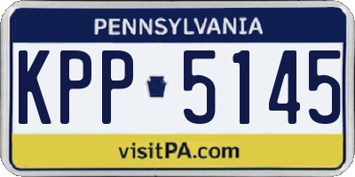 PA license plate KPP5145
