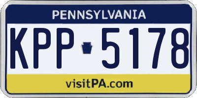 PA license plate KPP5178