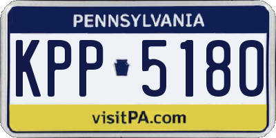 PA license plate KPP5180