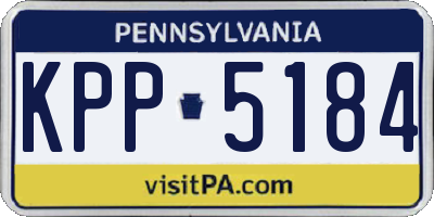 PA license plate KPP5184