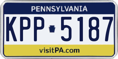 PA license plate KPP5187