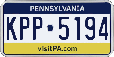 PA license plate KPP5194