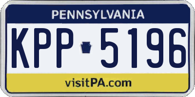 PA license plate KPP5196