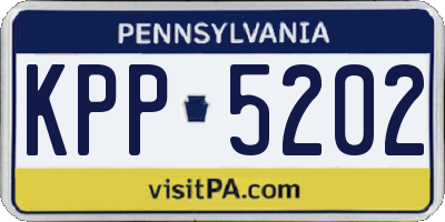 PA license plate KPP5202