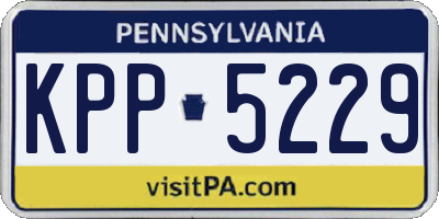 PA license plate KPP5229