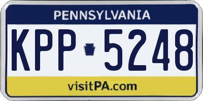 PA license plate KPP5248