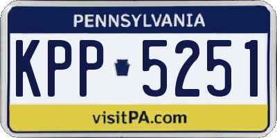PA license plate KPP5251