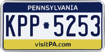 PA license plate KPP5253