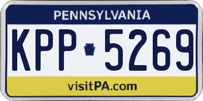PA license plate KPP5269