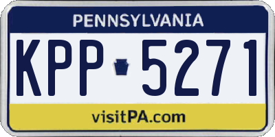 PA license plate KPP5271