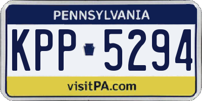 PA license plate KPP5294