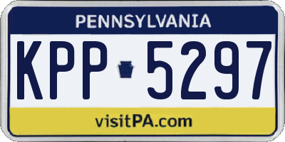 PA license plate KPP5297
