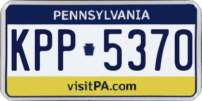 PA license plate KPP5370