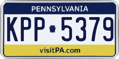 PA license plate KPP5379
