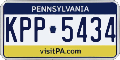 PA license plate KPP5434