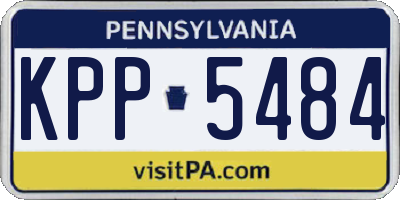 PA license plate KPP5484