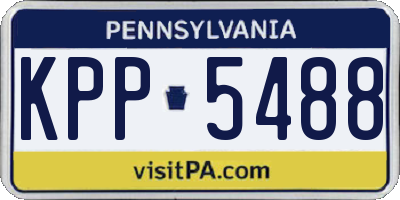 PA license plate KPP5488