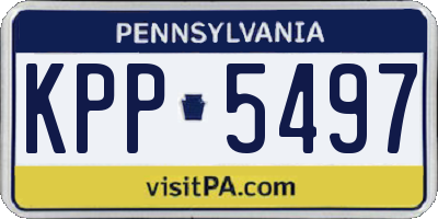 PA license plate KPP5497