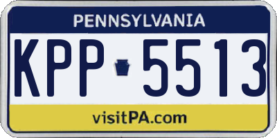 PA license plate KPP5513